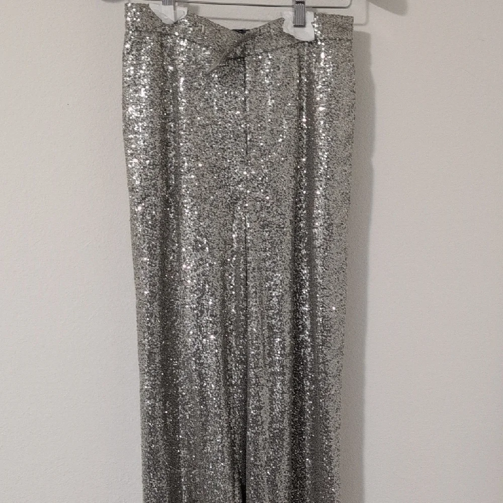 Welles Embellished Wide-Leg Pant. Ralph Lauren Collection - Picture 4 of 12